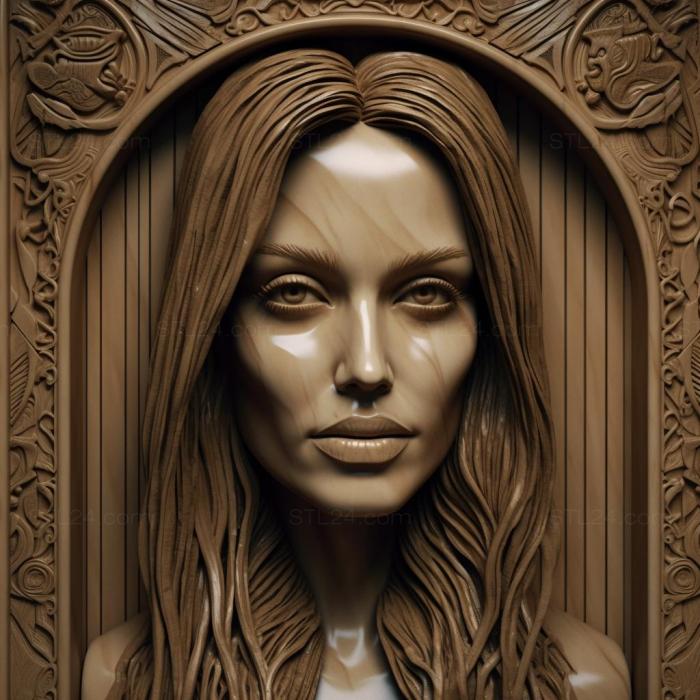 Famous (Angelina Jolie 4, 3DFMS_6187) 3D models for cnc